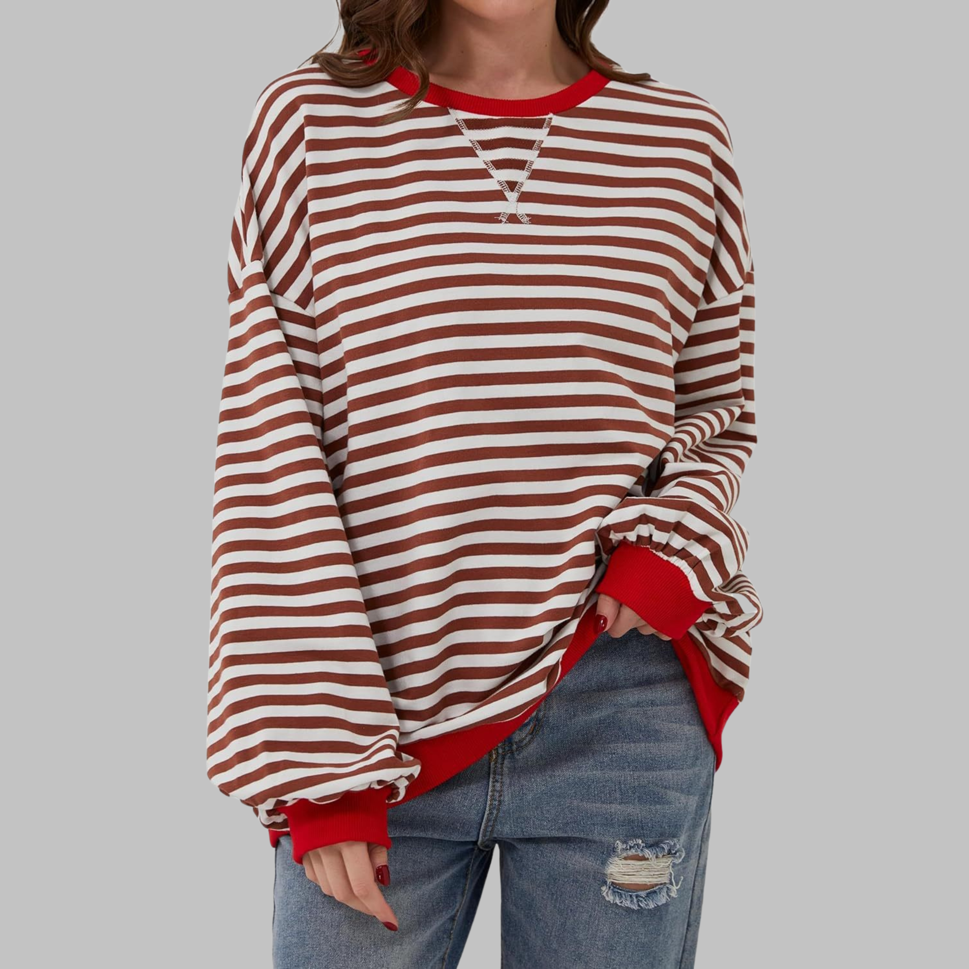 NOELLE - RELAXED STRIPED PULLOVER