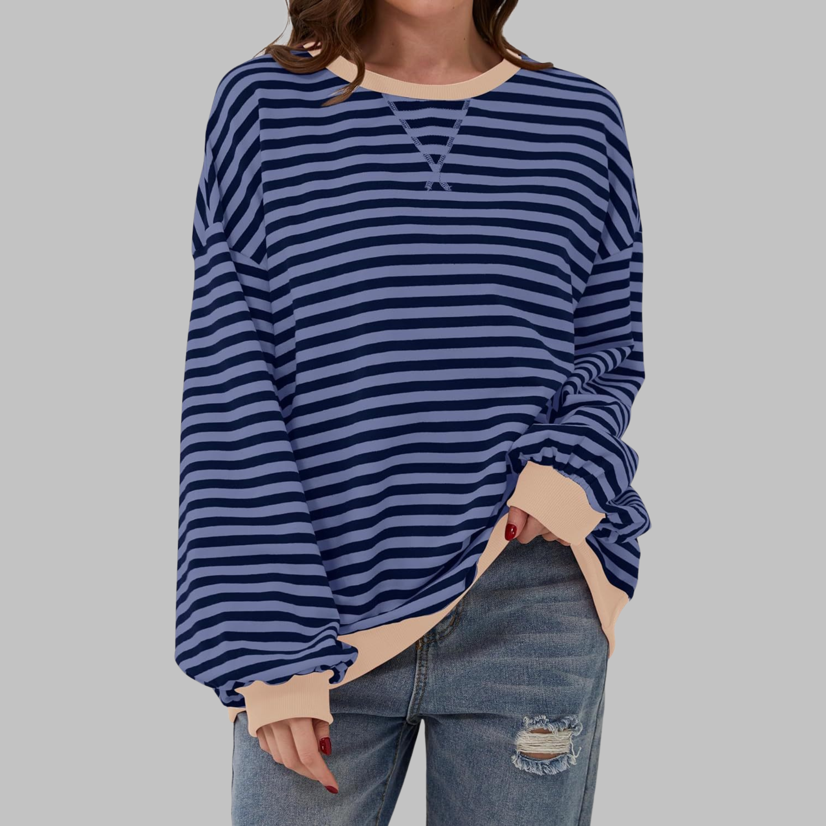 NOELLE - RELAXED STRIPED PULLOVER