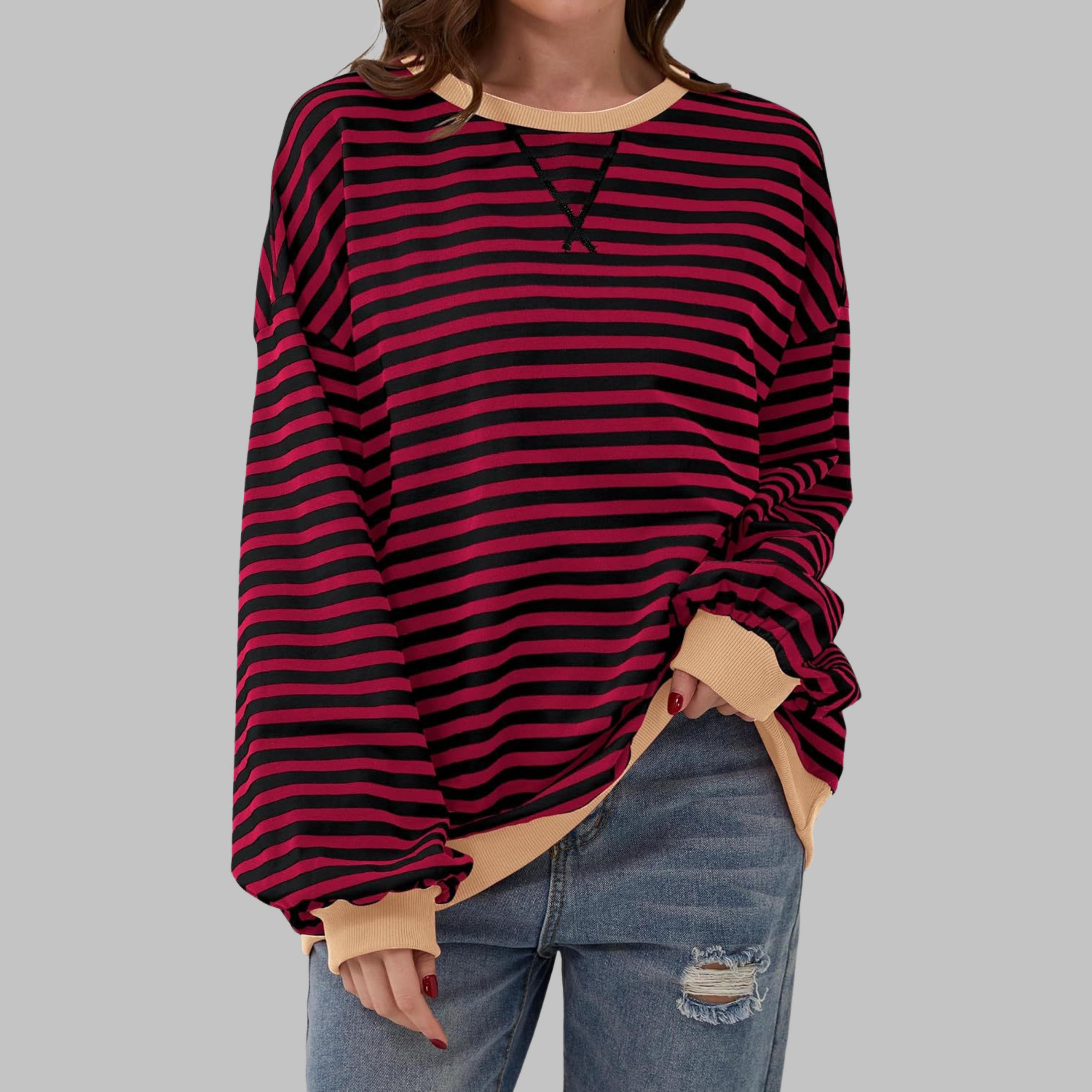 NOELLE - RELAXED STRIPED PULLOVER