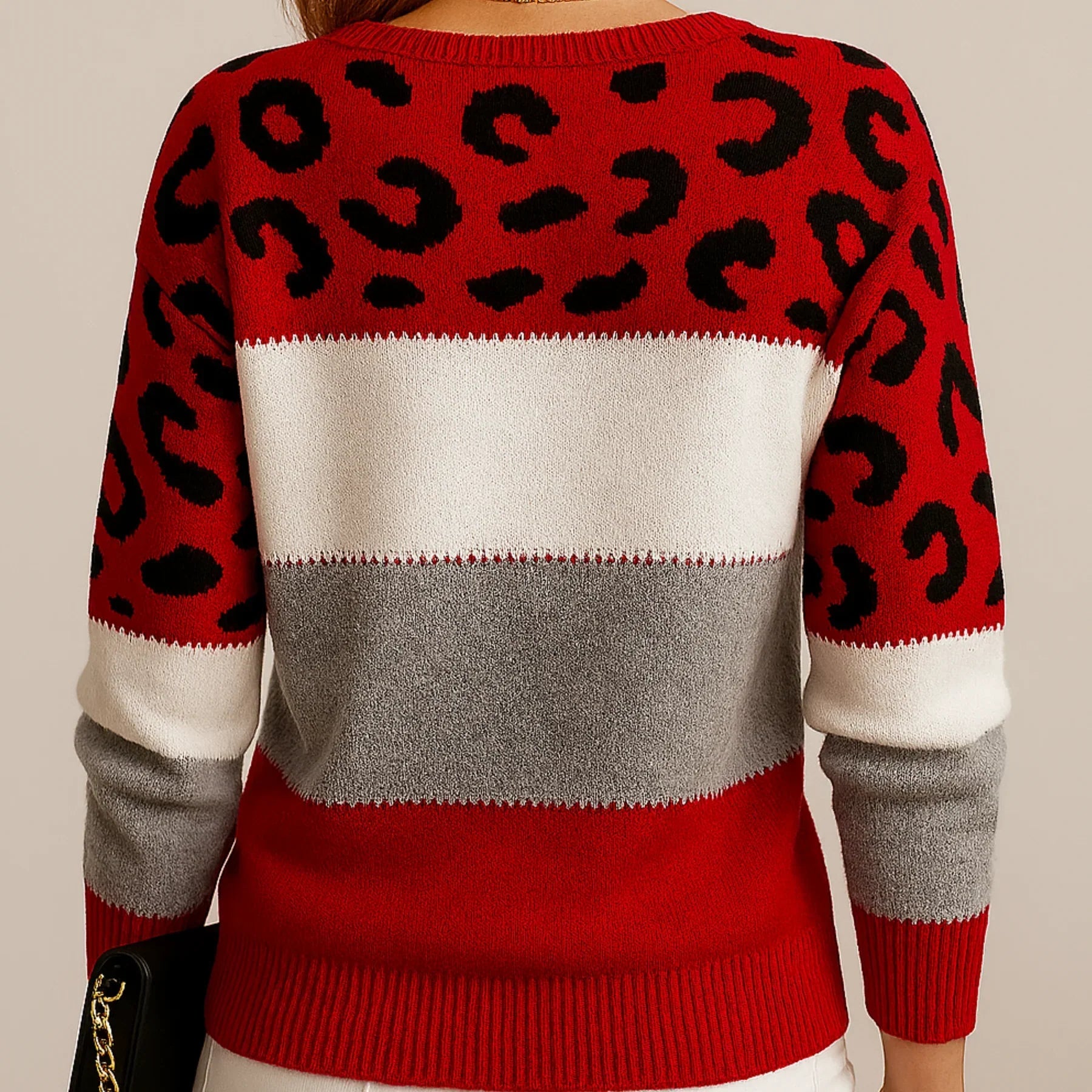 CHARLOTTE | LEOPARD PRINT CASUAL SWEATER