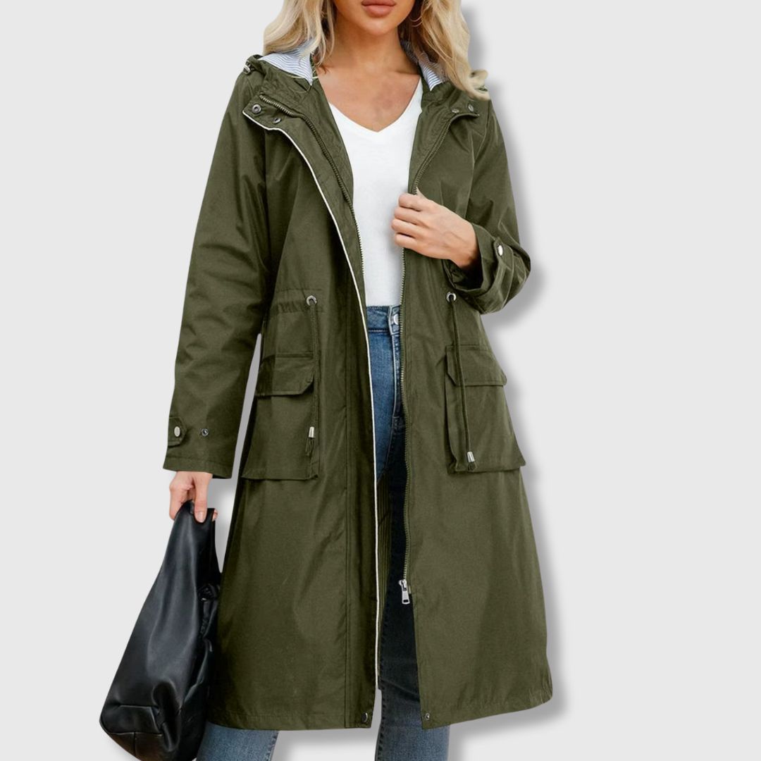 LILLY | CHIC HOODED TRENCH COAT