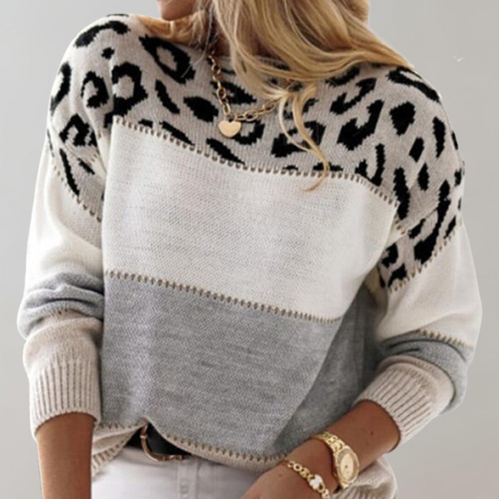 CHARLOTTE | LEOPARD PRINT CASUAL SWEATER