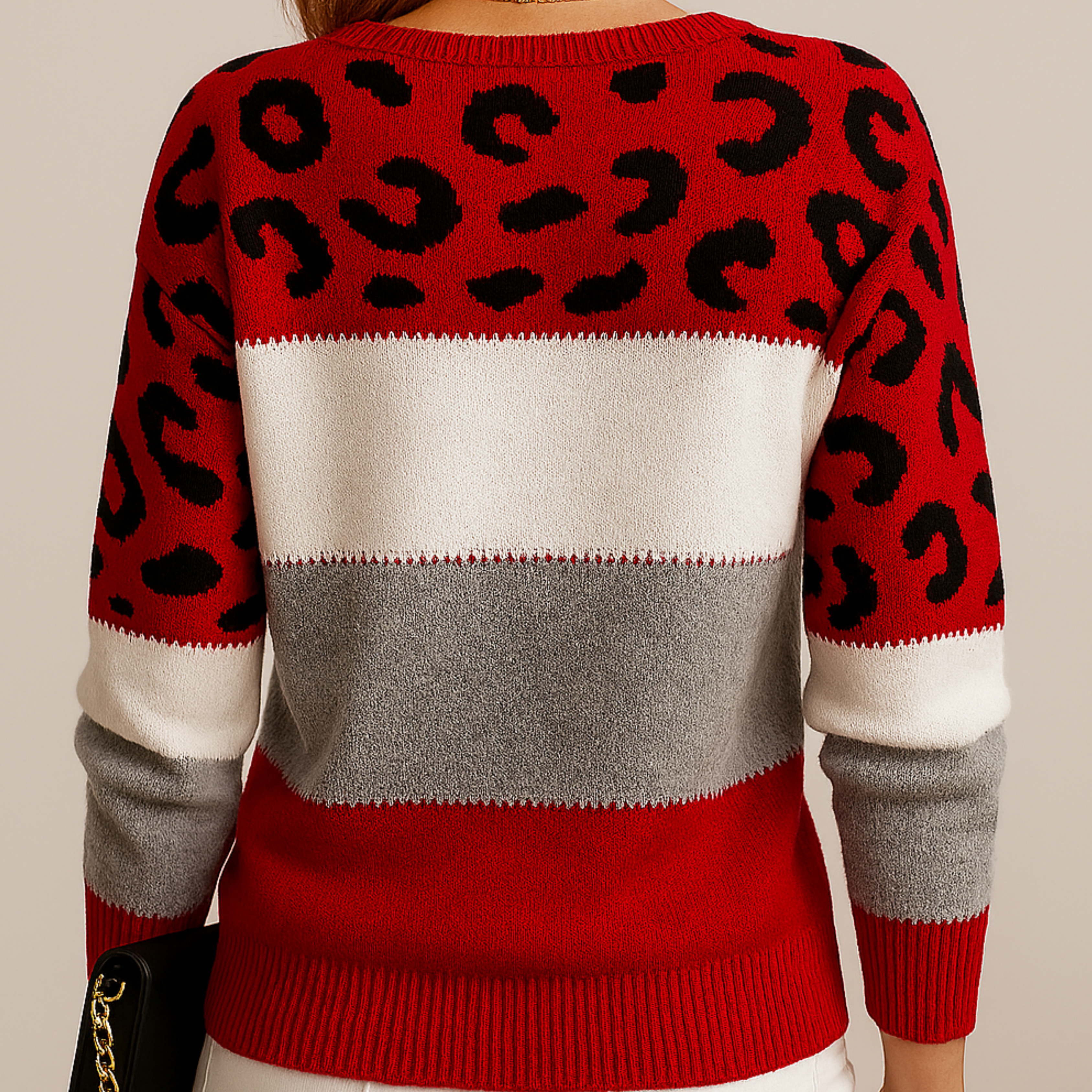 CHARLOTTE | LEOPARD PRINT CASUAL SWEATER