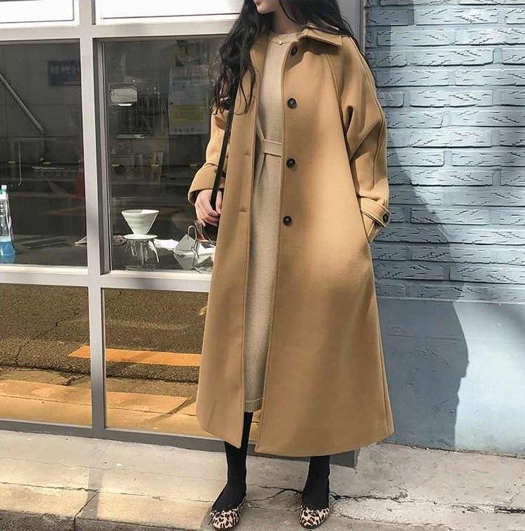 ELIZA - WOMEN’S LONG COAT WITH FLOWING HEMLINE
