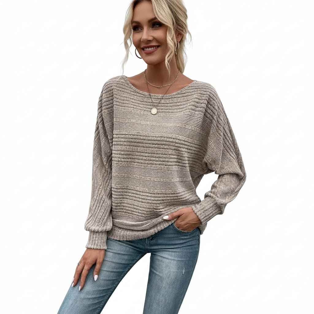 AMALIA | ELEGANT RELAXED KNIT SWEATER WITH TUMMY COVERAGE