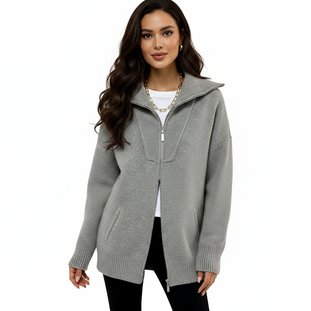 LAURA | OVERSIZED OPEN COLLAR CARDIGAN