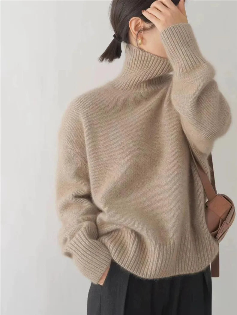 ROSE - HIGH COLLAR CASHMERE