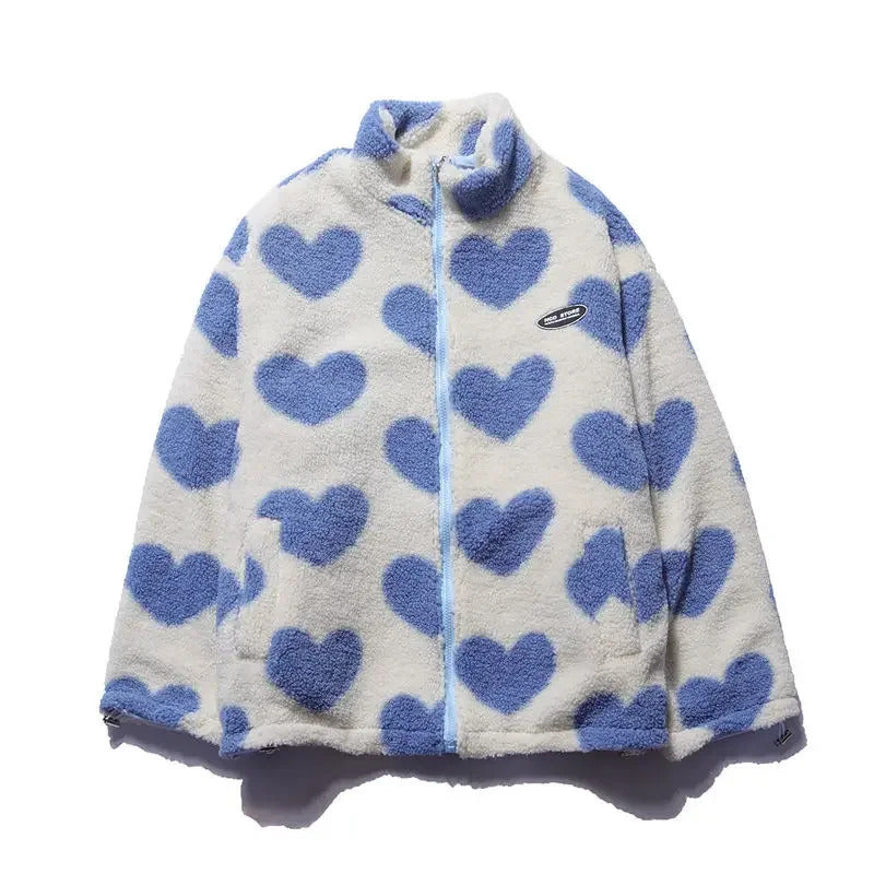 CAROLA – REVERSIBLE HEART-PRINT COMFORT JACKET