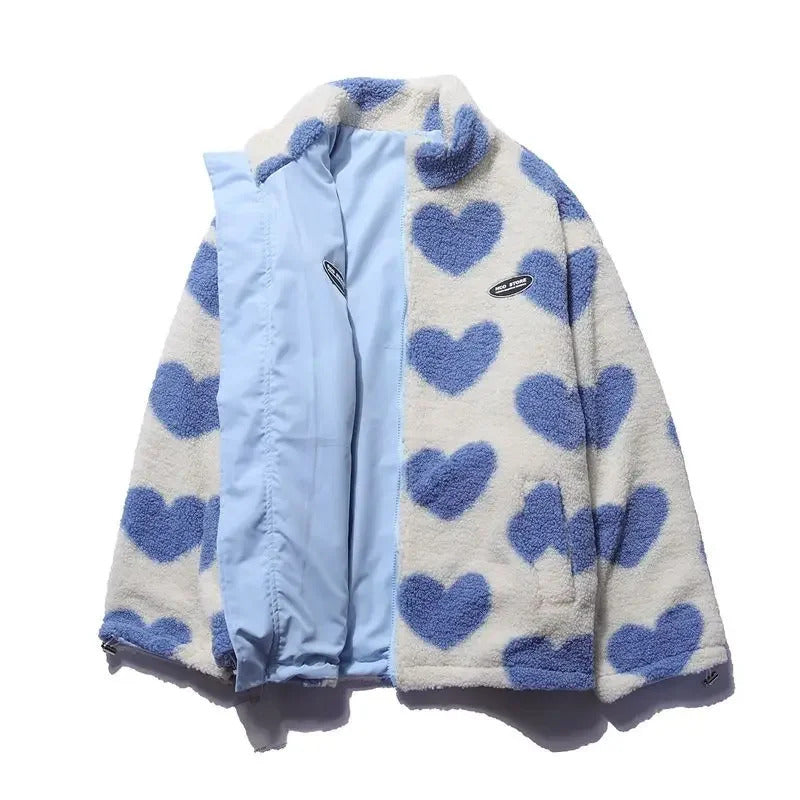 CAROLA – REVERSIBLE HEART-PRINT COMFORT JACKET