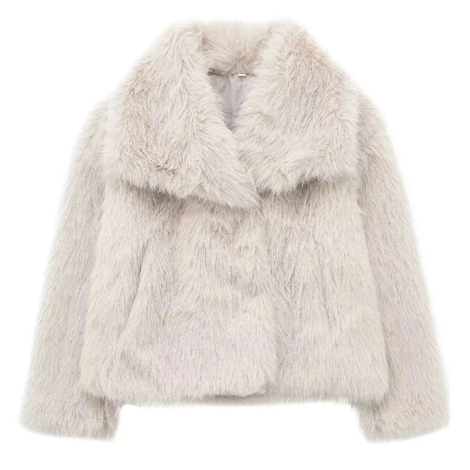 Eva Faux Fur Coat –  Warm Fluffy Jacket