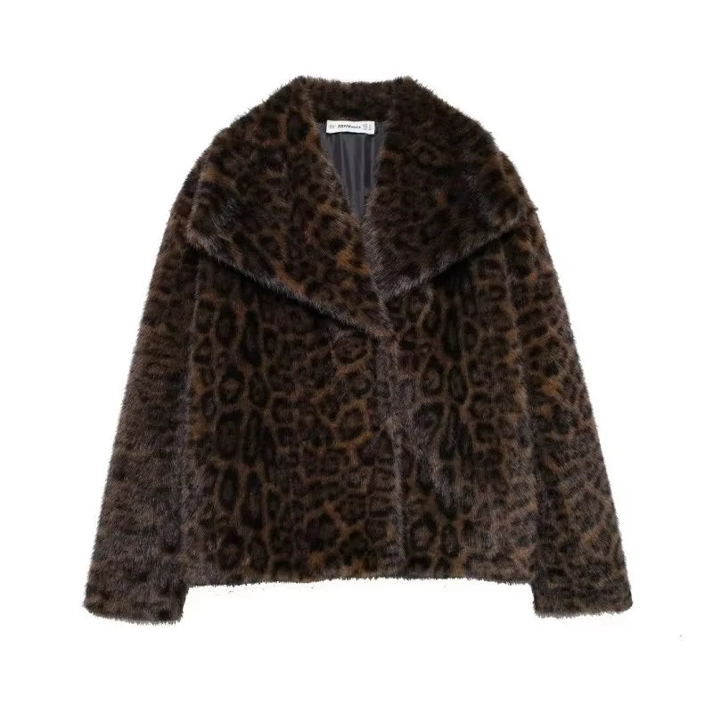 Eva Faux Fur Coat –  Warm Fluffy Jacket