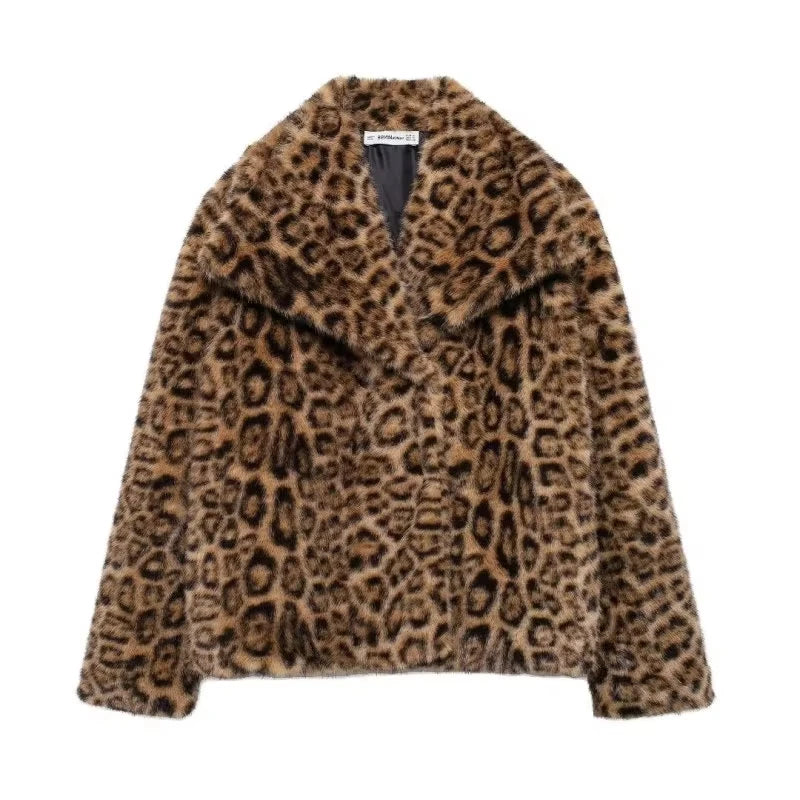 Eva Faux Fur Coat –  Warm Fluffy Jacket