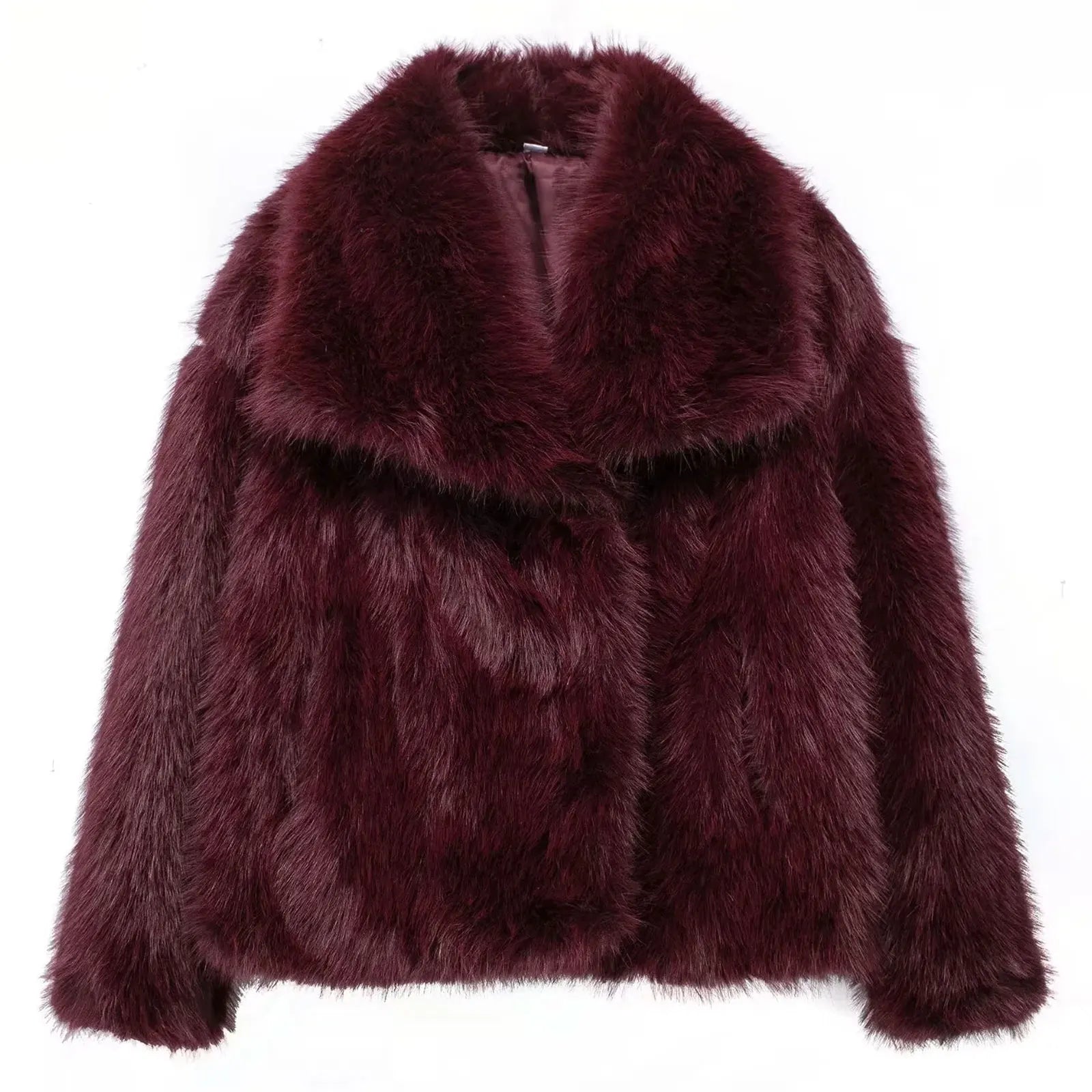 Eva Faux Fur Coat –  Warm Fluffy Jacket