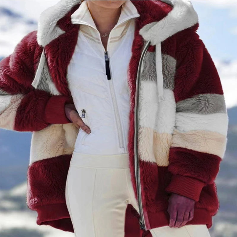 NOVA - PATCHWORK TEDDY COAT