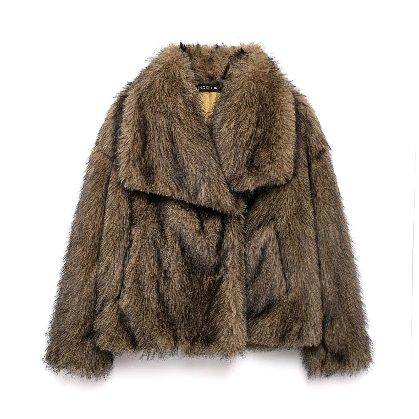 Eva Faux Fur Coat –  Warm Fluffy Jacket