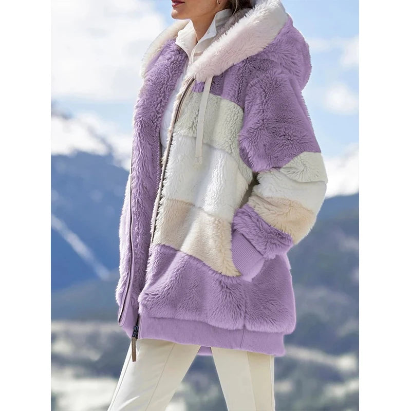 NOVA - PATCHWORK TEDDY COAT