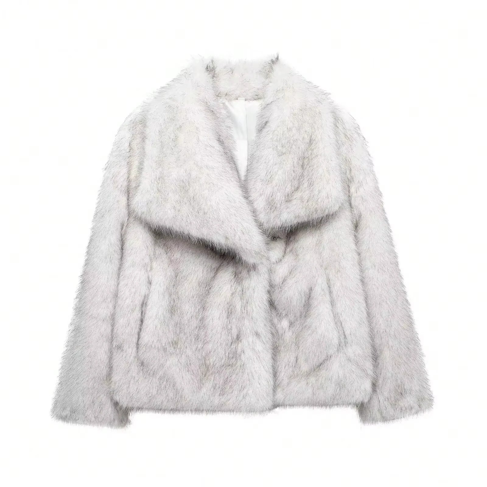 Eva Faux Fur Coat –  Warm Fluffy Jacket