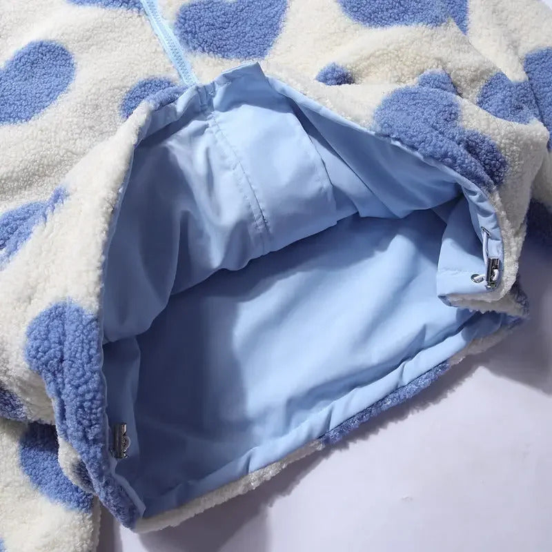 CAROLA – REVERSIBLE HEART-PRINT COMFORT JACKET