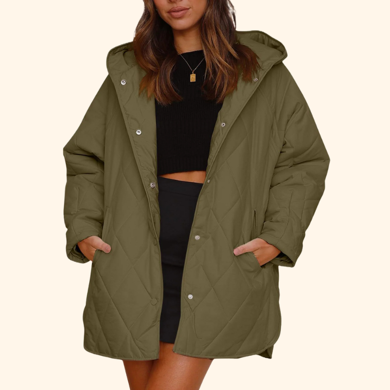 LEANOR - QUILTED HOODED COAT