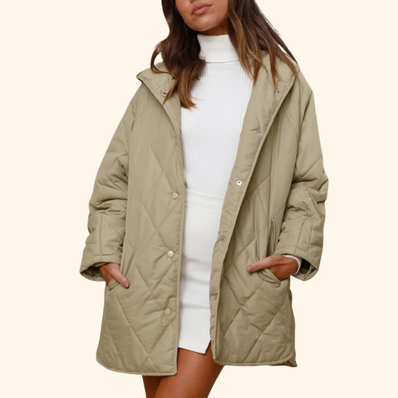 LEANOR - QUILTED HOODED COAT