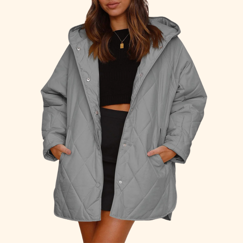 LEANOR - QUILTED HOODED COAT
