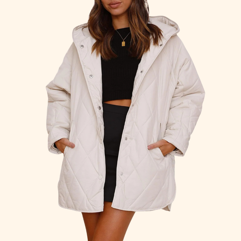 LEANOR - QUILTED HOODED COAT
