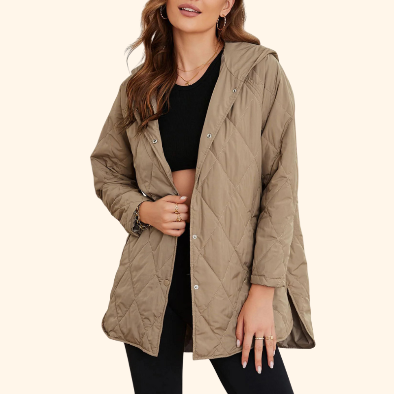 LEANOR - QUILTED HOODED COAT